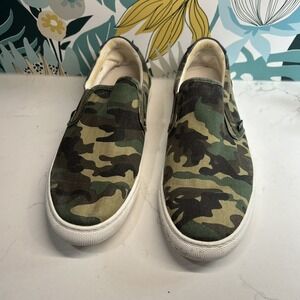 J.CREW Explorer Camo Canvas Slip-On Sneakers Men's Size 10